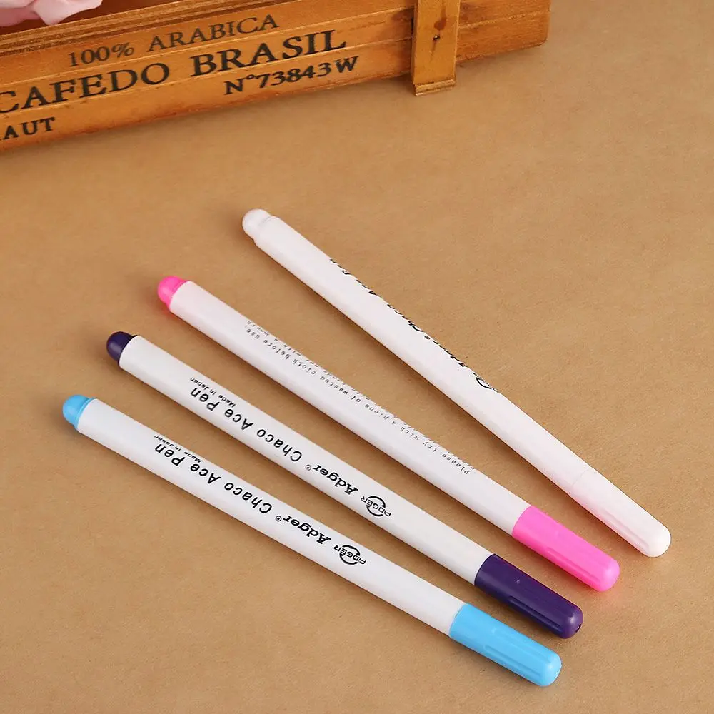 4 Pcs New Patchwork Chalk Tool Cross Stitch Water Erasable Pens Fabric Markers Pencil Sewing Accessories