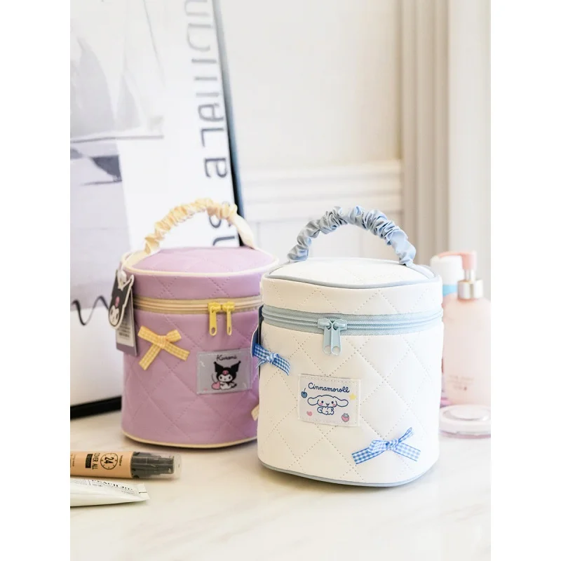 مجموعة حقائب مكياج حقيبة مكياج مبطنة للنساء حقائب مكياج كبيرة مزهّرة حقيبة مستحضرات تجميل قطنية لطيفة حقيبة تخزين مستحضرات التجميل للسفر #4