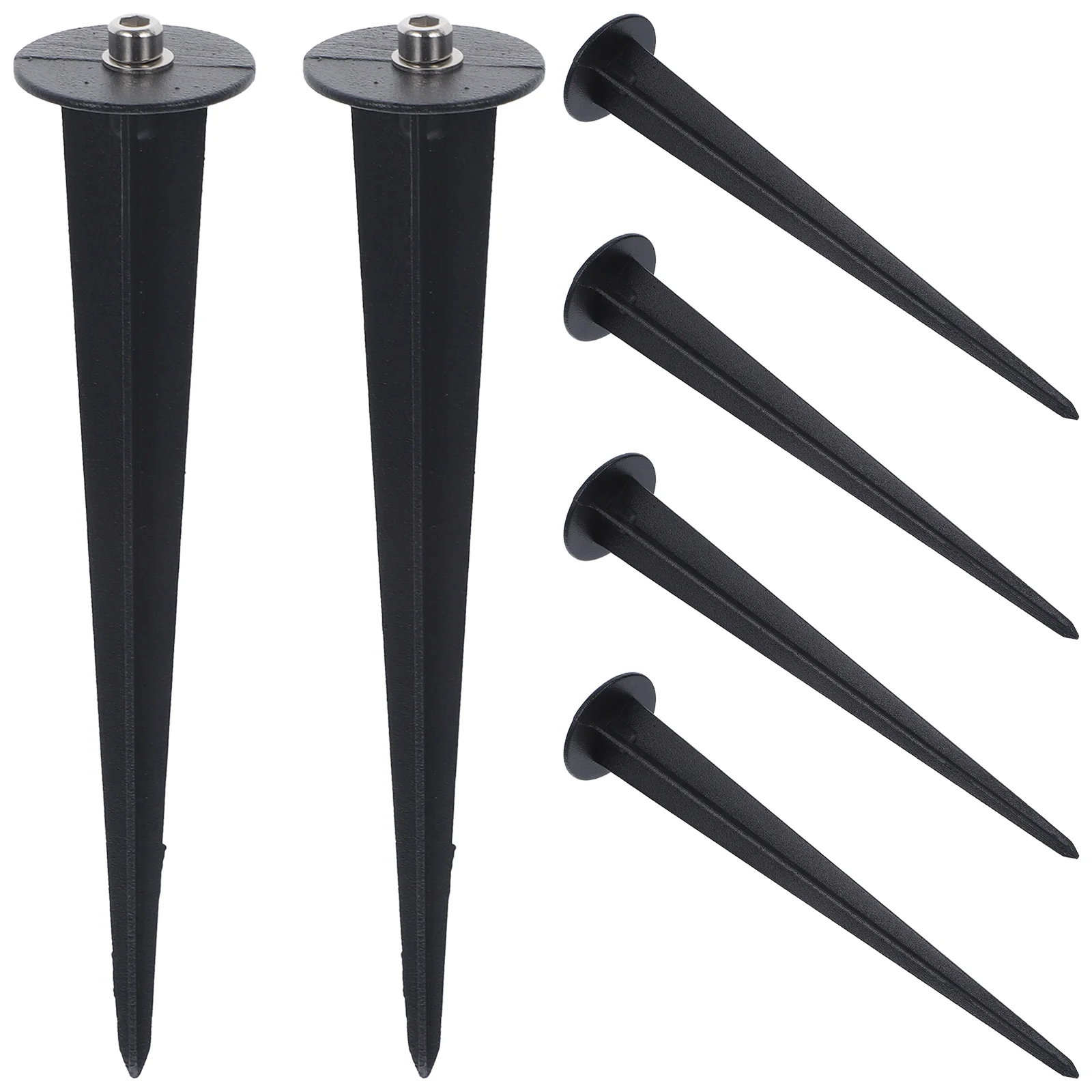 6 Pcs Outdoor Light Socket Solar Landscape Lighting Accessories Ground Plug Replacement Stakes for Lights Plastic Lamp