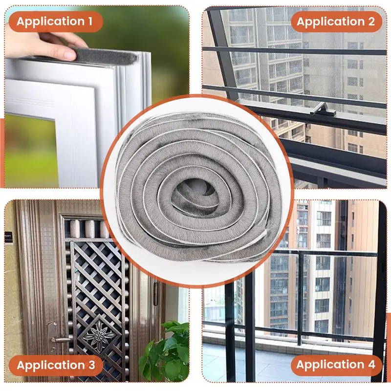 AFOURT-33Ft/10M Selbstklebender Dichtungsstreifen für Fenster und Türen, schalldämmend, winddicht, staubdicht – Detail 4