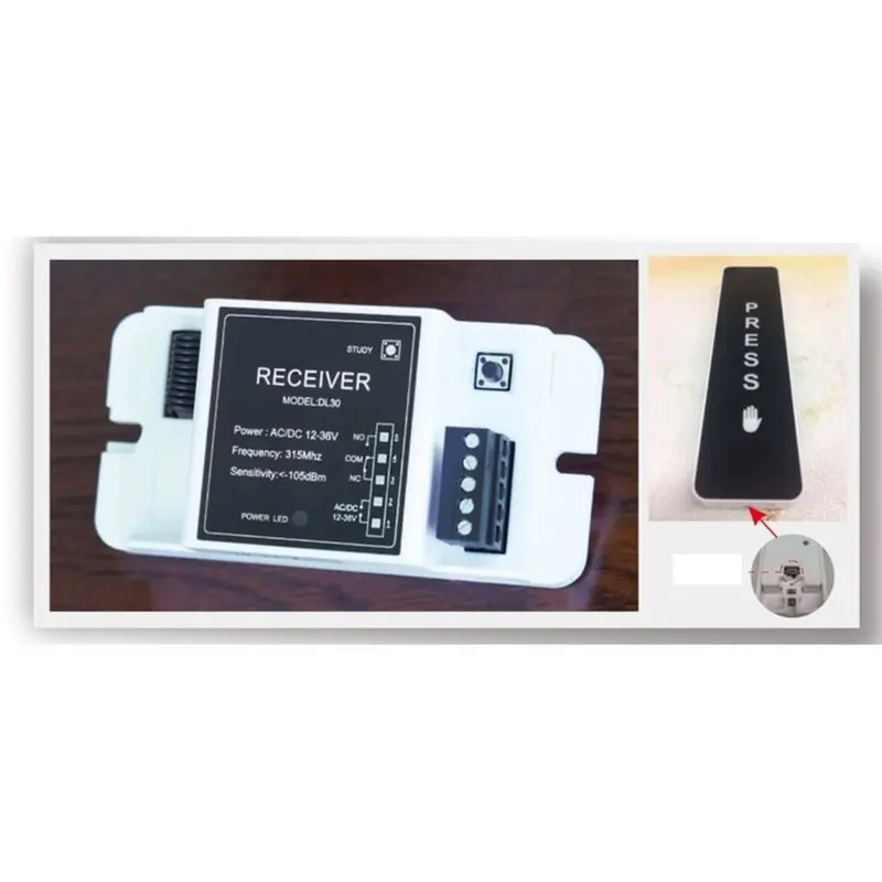 [NEW A09R!】 For Automatic Sliding Door Gate Opener 315Mhz Wireless Battery Powered Push Exit Button Touch Switch Control System