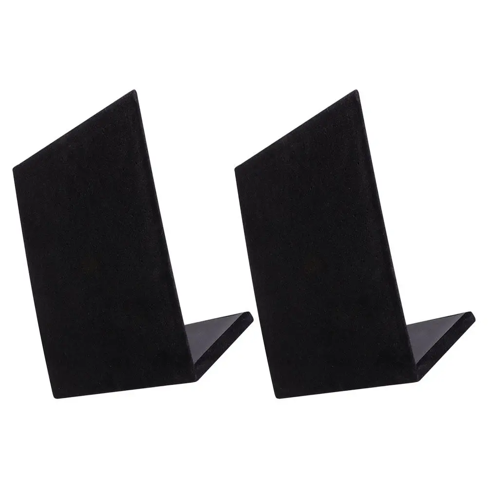 

Набор из 2 черных подставок для серег из премиальной ткани, вертикальные, экономящие место, органайзеры для ювелирных изделий: для пусет, колец, висячих серег, для розничной торговли