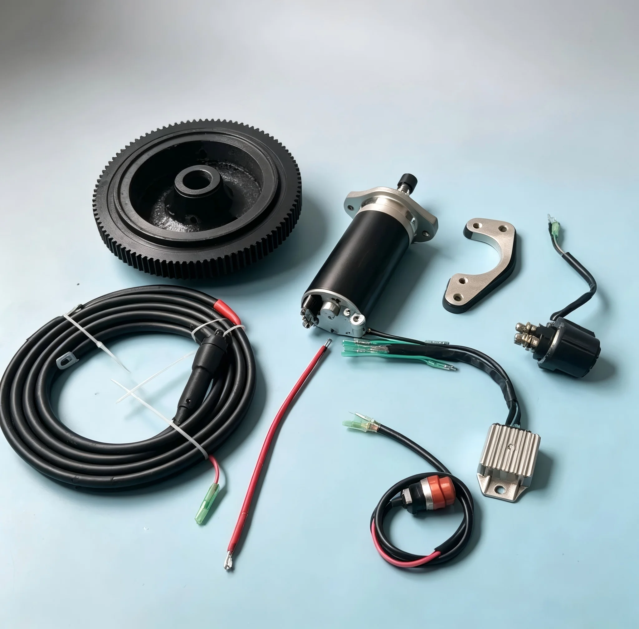 Outboard Motor Rear Operator Electric Start Accessor  For Tohatsu  Mercury 2 Stroke 15 HP Boat Engine Hook