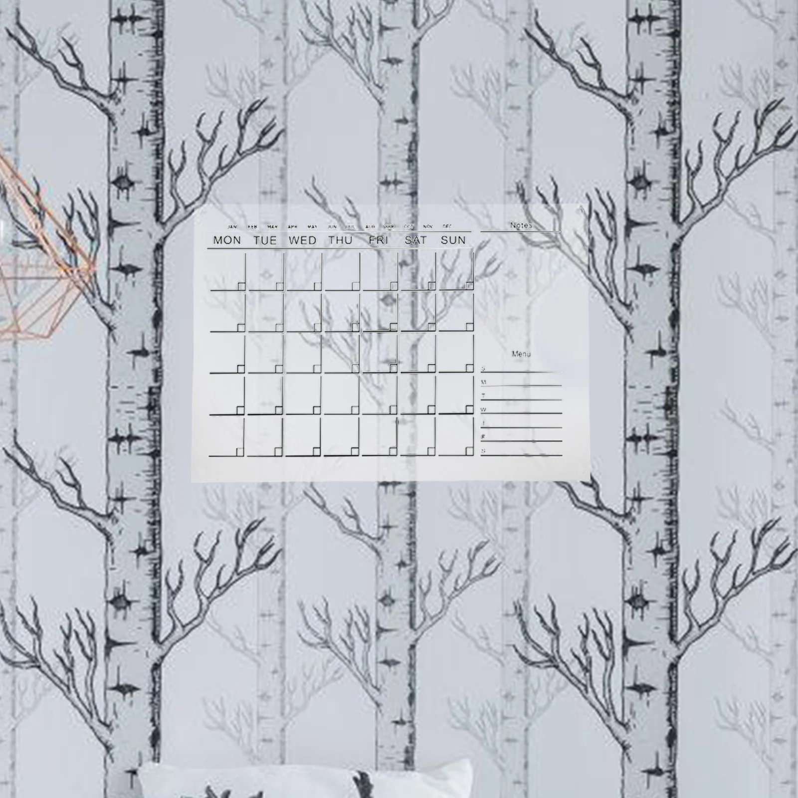 Lavagna per messaggi in acrilico Lavagna settimanale cancellabile a secco Calendario da parete trasparente da appendere Calendario da tavolo ganizer con programma trasparente