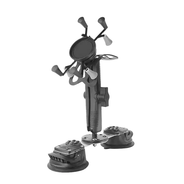 

Double Suction Cup Wireless Charging Charger Adapter Phone Holder with 17cm Long Arm for Car Mount for Ram Mounts