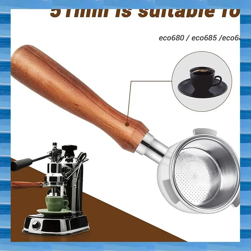 

AT53 4Pcs 51Mm Bottomless Portafilter For Delonghi Coffee Machines EC680/EC685, With Filter Basket, Coffee Accessories