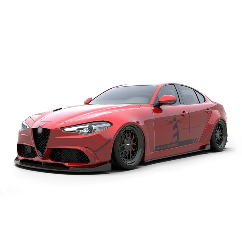 

Carbon Fiber Body Kit for ALFA ROMEO Giulia Front Bumper Lip Wide Fender Side Skirts Rear Diffuser Spoiler
