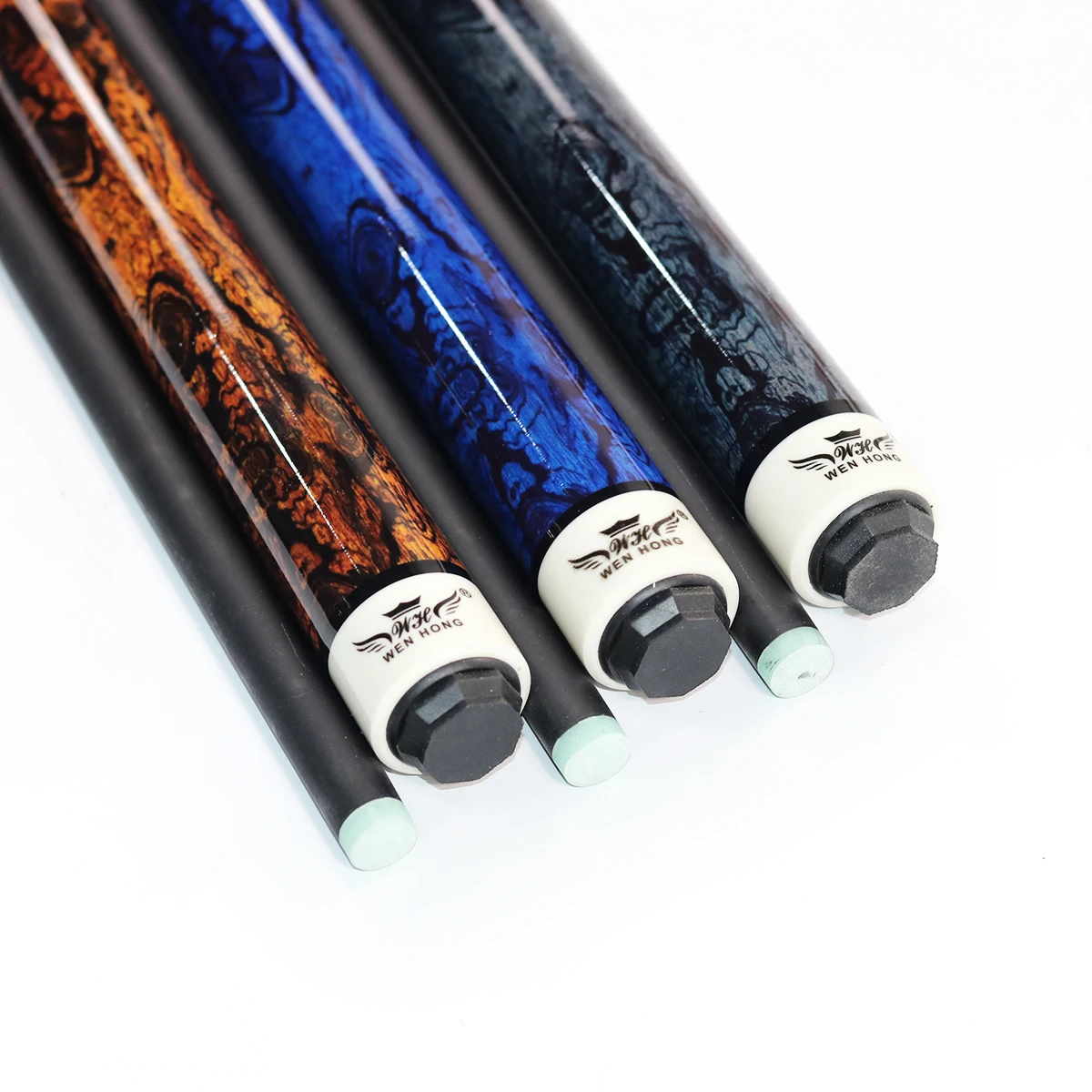 Black Carbon Shaft 3-PC Jump Break Cue Smooth Grip 58 Inch Length 3 Colors for Selection Break Jump Cue - Image 4
