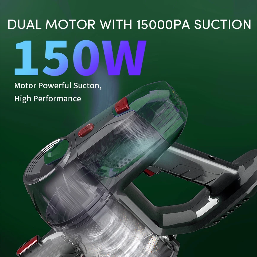 مكنسة كهربائية محمولة لاسلكية، مضادة للتشابك، قابلة للفصل، شفط قوي، 180 ° تنظيف، يستخدم لشعر الحيوانات الأليفة والسجاد #4