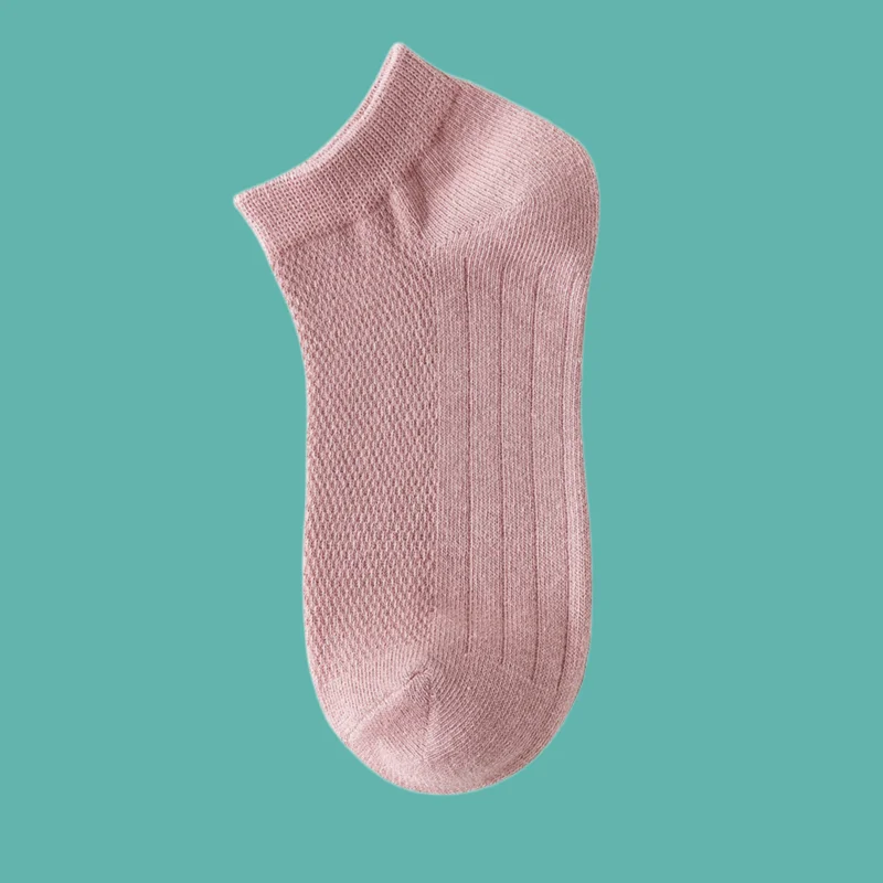 Chaussettes courtes mi-tube en coton fin pour femmes, chaussettes bateau respirantes, maille peu profonde, coupe basse, japonais, printemps et été, 5/10 paires