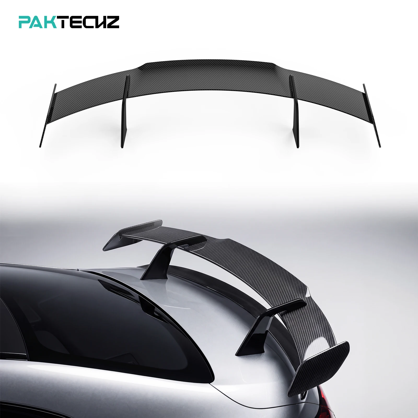For Mercedes Benz For AMG CLE53 Prepreg Dry Carbon Fiber Body Kit Paktechz Rear Wing