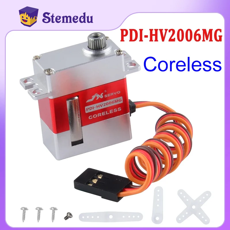 

JX Servo PDI-HV2006MG 6.2kg Metal Gear Full CNC Coreless HV Digital Servo for RC Glider 500 Class Heli Tail And Swashplate