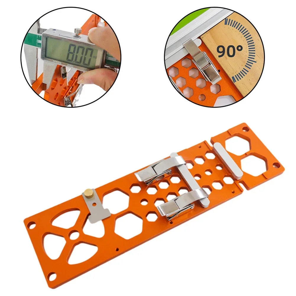 

Sturdy Woodworking Track Saw Square Guide Rail Stop Aluminum Alloy and Stainless Steel Material Compatible with Various Saws