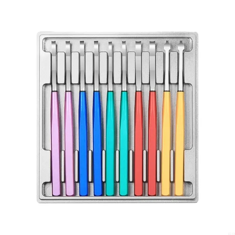 Heavy Duty Watch Repair Tool Set 10 Anti Bend Alloy Lifters With Shatterproof Acrylic Case Suitable For Professional Use M4YD