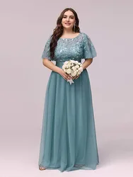 Elegantes Kleid in Übergröße, lange Abendkleider, Sommerkleid für Damen, 2023, Party-Anlasskleider, Pailletten, Vestido De Festa Plus