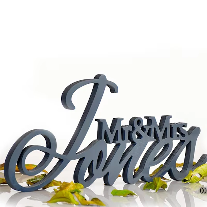 Custom Personalized Wedding Sign, Mr Mrs Last Name, Mr & Mrs Family Name, Sign For Your Sweetheart Table