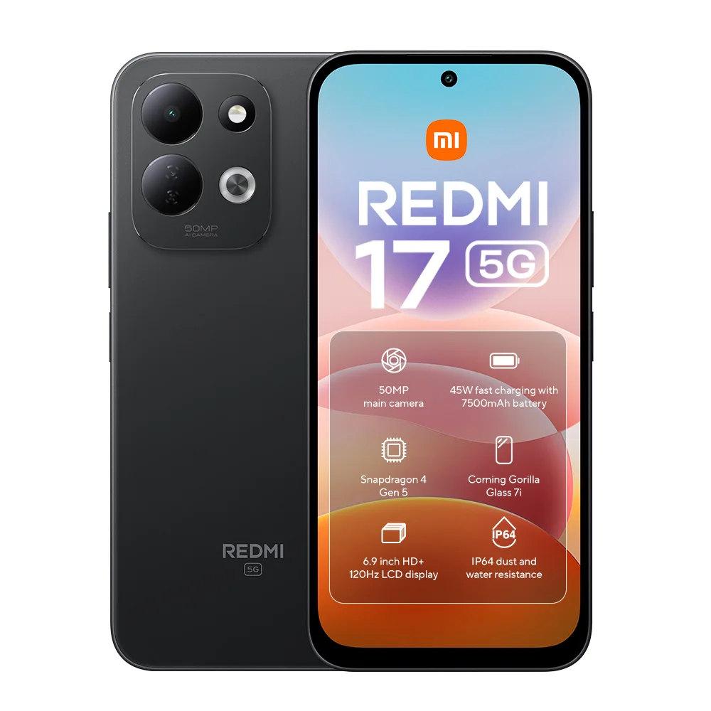 Redmi 17 5G Global Version Mobiele Telefoon NFC 50MP AI Dubbele Camerasysteem 7500mAh Batterij Snapdragon 4 Gen 5 Dual Sim AMOLED Snelladen
