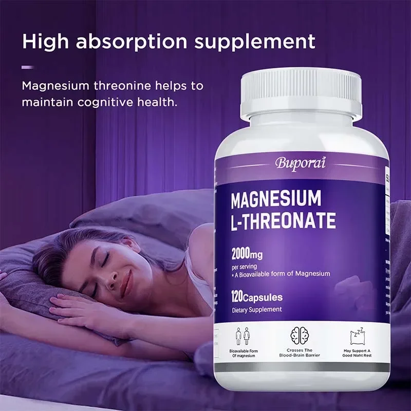 

Magnesium L-Threonate - Reduce Fatigue, Improve Sleep Quality, Promote Brain Health,Supports Memory, Concentration and Cognition