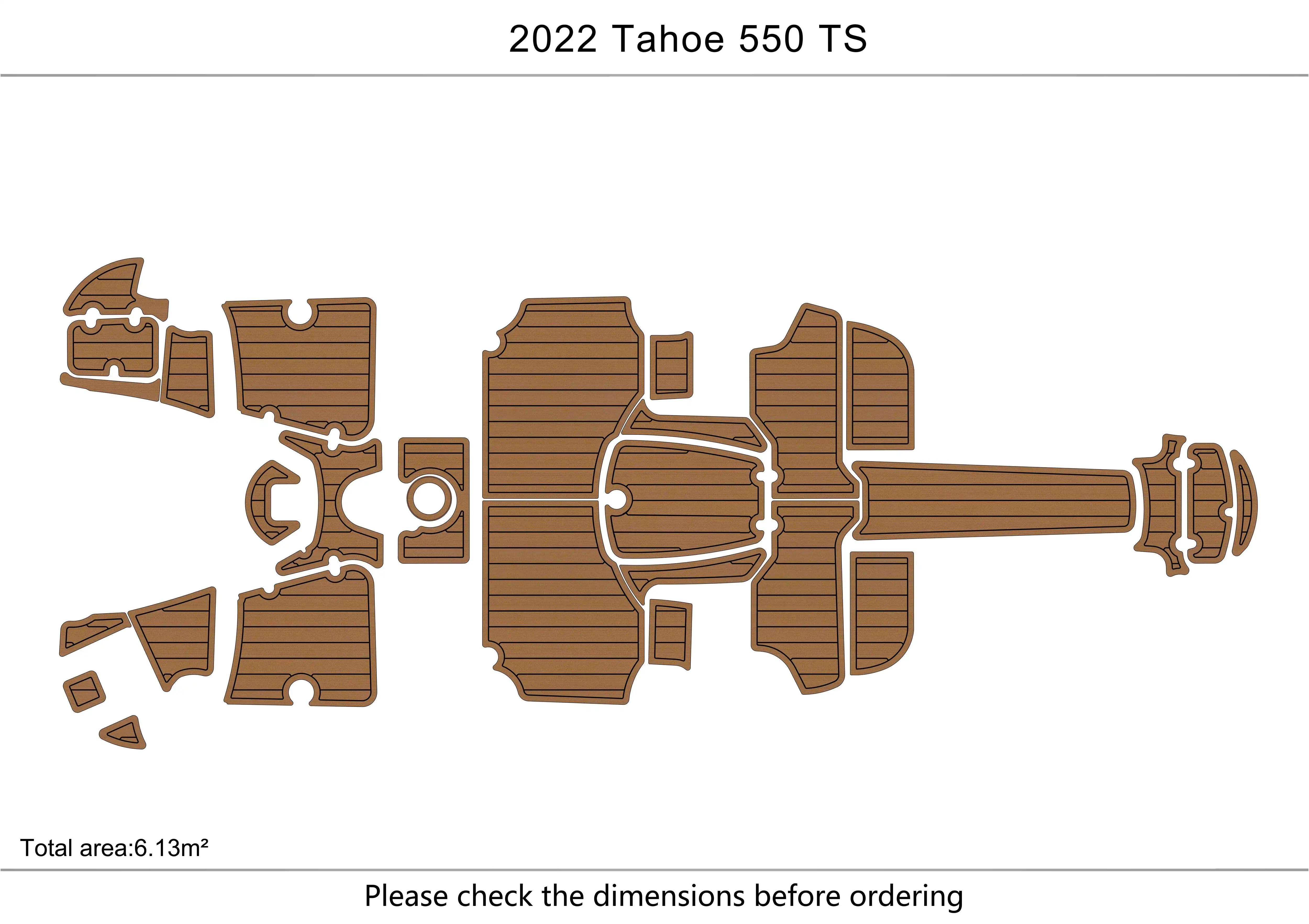 

2022 Tahoe 550 TS Cockpit swimming platform 1/4" 6mm EVA fAUX carpet Water Ski Yacht Fishing Boat Non-slip mat floor