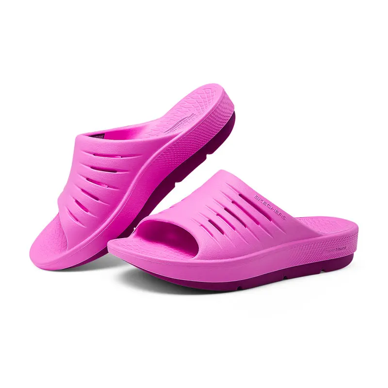 

Skechers Ladies 2025 new casual thick bottom cushion-anti-slip lightweight sports slippers 141706-PNK