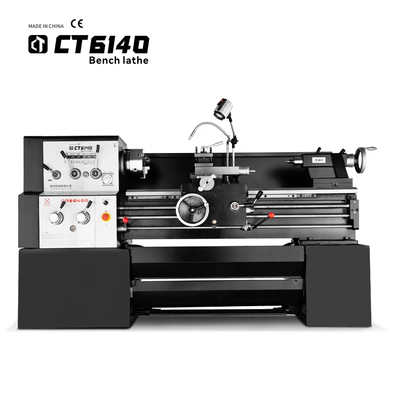 CT6140 High Precision Horizontal Lathe Industrial Grade Heavy Duty Lathe Machine for Metal Spindle Gear Shifting
