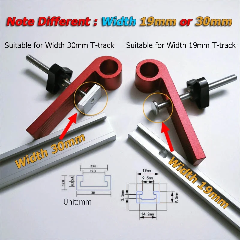 Holzbearbeitung DIY Werkzeug Aluminiumlegierung Gehrungsschiene Holzbearbeitung T-Schiene T-Nut für Tischkreissäge Router Tisch – Detail 4