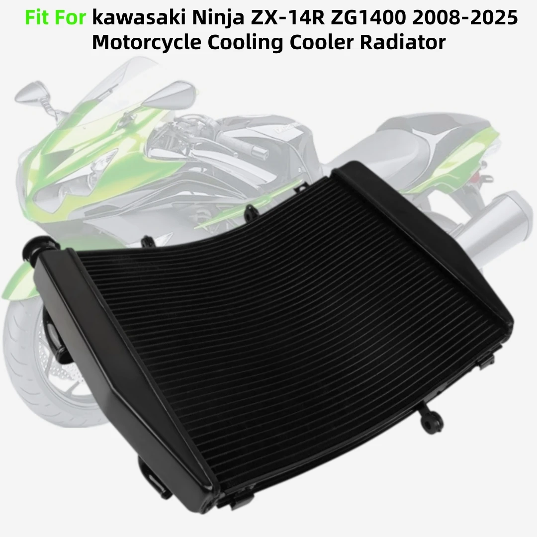 Engine Radiator Cooling Fit For KAWASAKI ZX-14R 2012-2025 Concours ZG1400 2008-2022 09 10 12 13 15 16 17 18 19 20 Water Cooler