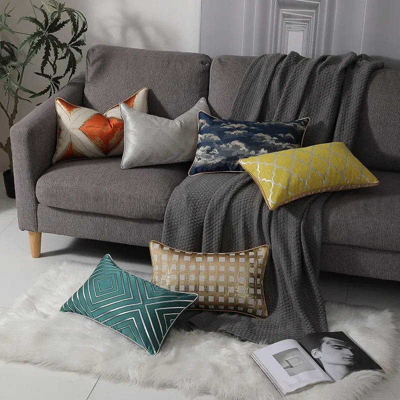 2-piece of High-precision Jacquard Waist Pillowcase Luxury Home Decor Cushion Cover 30x50cm for Sofa Pillow Covers Decorative