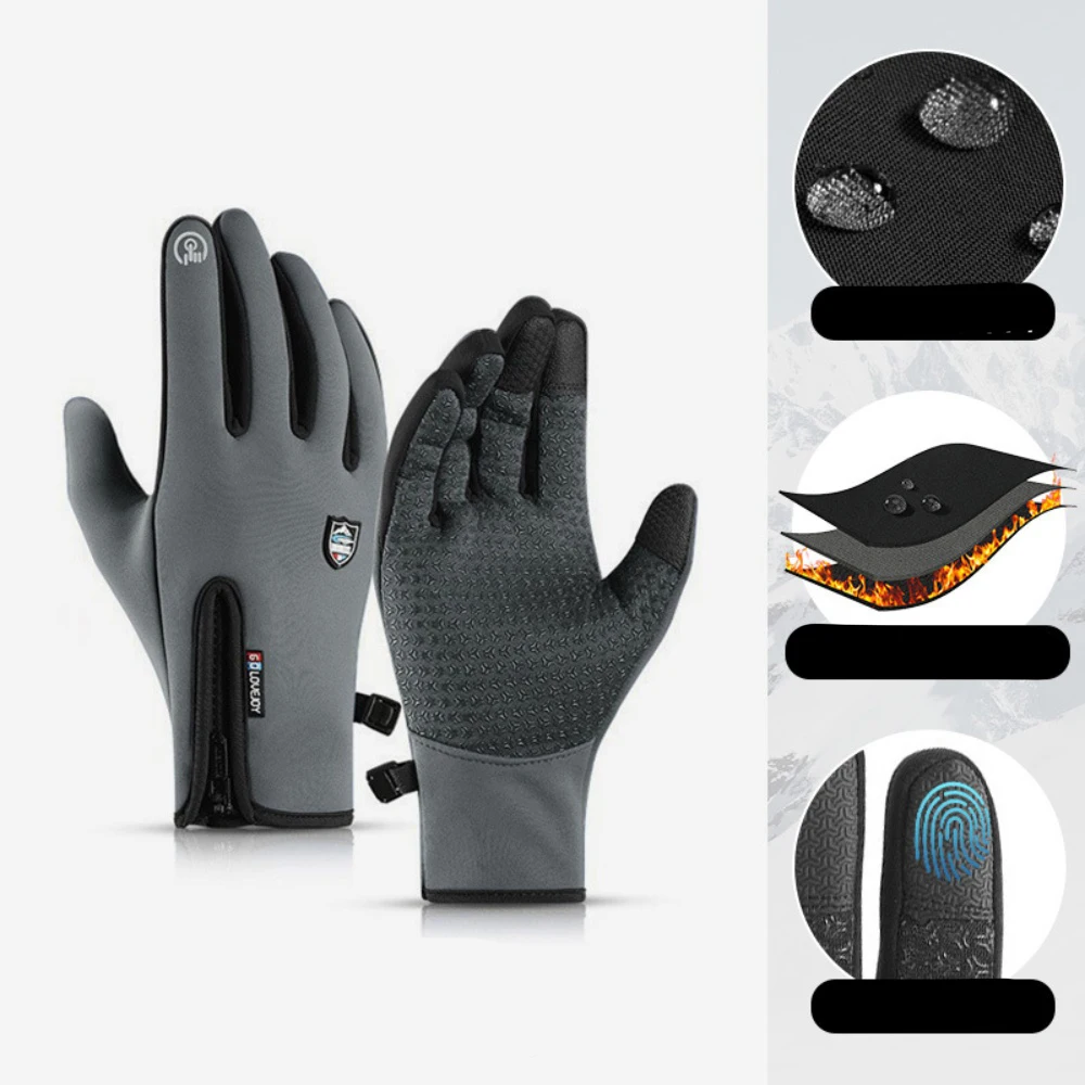 

Winter Cycling Gloves for Men Women Warm Tactical Gloves Touchscreen Waterproof Hiking Skiing Fishing Snowboard Non-slip Gloves