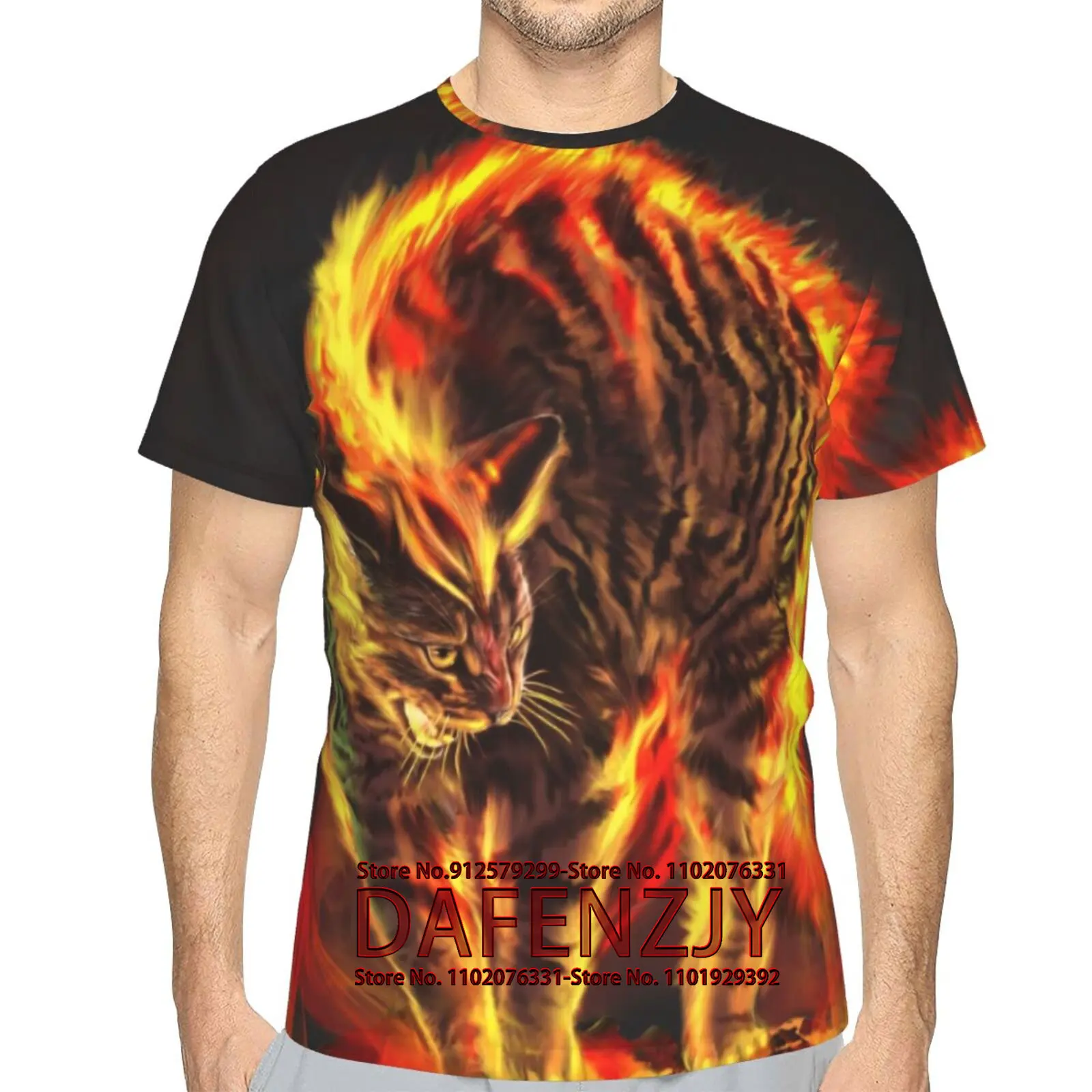 Mens Women Shirts 3D Cute Cat Printed T-Shirt Unisex Casual Short Sleeve Tops Tees for Adult