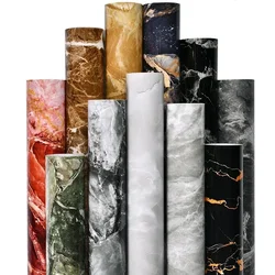 Papel tapiz de mármol autoadhesivo, pegatinas de pared impermeables, 35 colores, baño, cocina, armario, estufa, papel de pared de escritorio, decoración del hogar