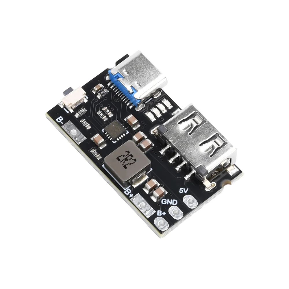 TYP C + USB 5V 2.4A Lade- und Entlademodul Einzel-Lithium-Batterie-Ladeplatine 5V unterstützt Laden und Entladen – Detail 10