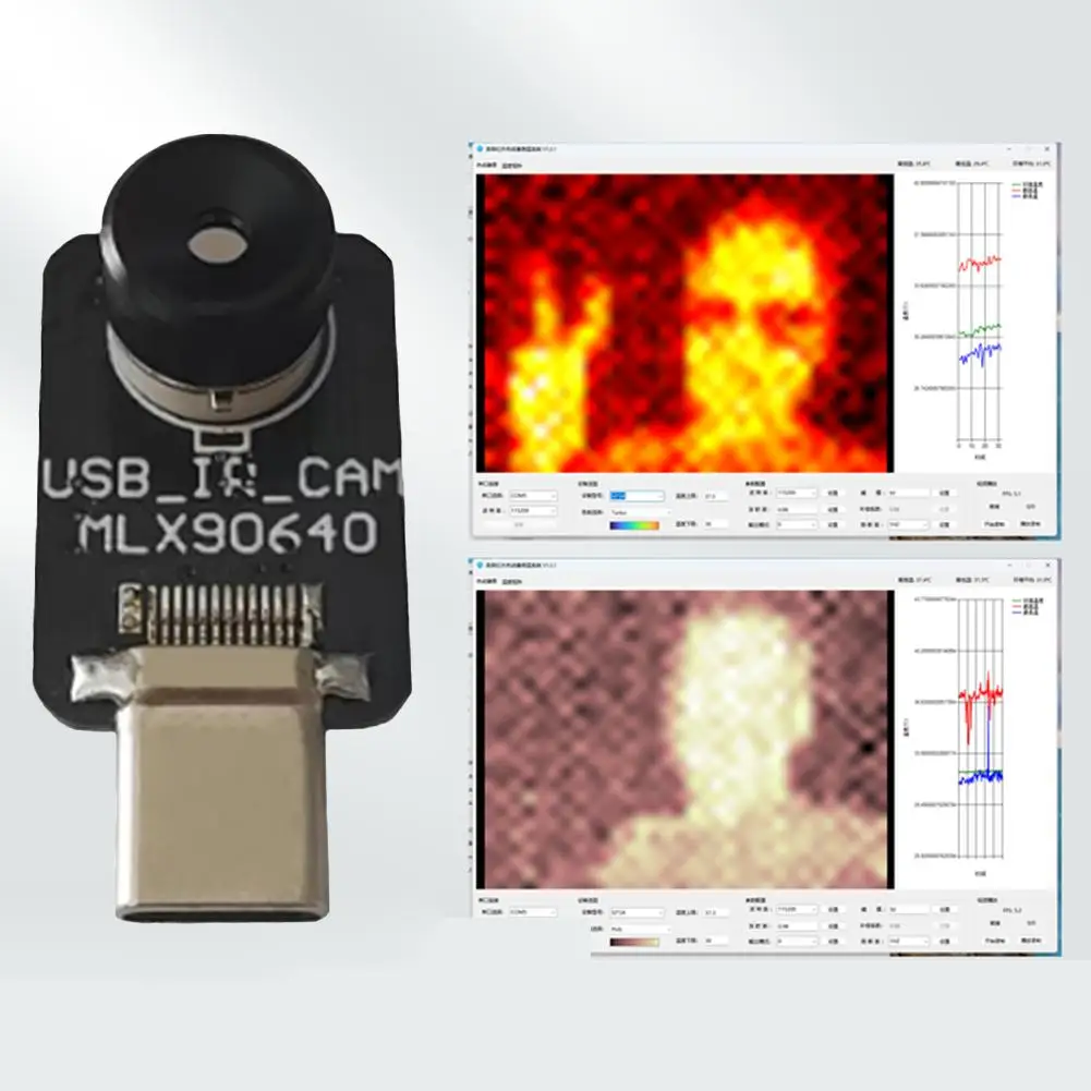 

2025 Новая портативная мобильная тепловизионная камера Type-C с ИК-модулем MLX90640BAA 32x24 для мониторинга умного дома и безопасности