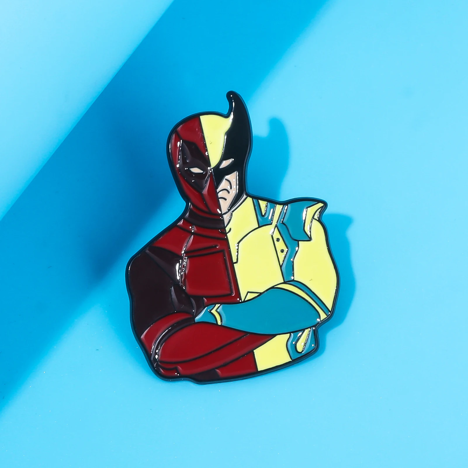 Movie Dead Hero Enamel Pin Brooch Best Friends Split Matching Figure Badge Brooches for Women Men Cosplay Jewelry Accessories