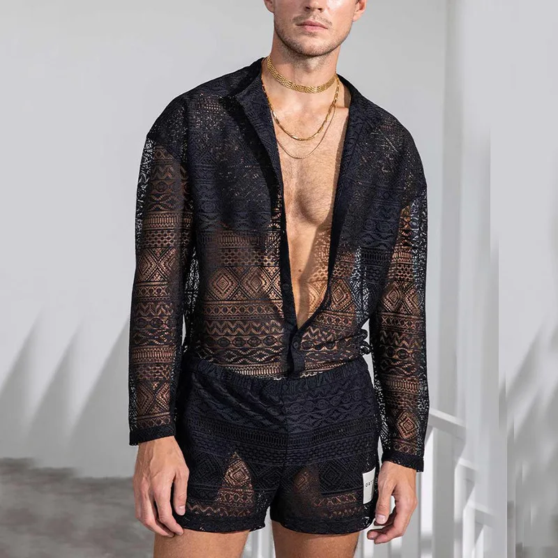 men's sexy clothes Men's Pink Lingerie Set main image 1