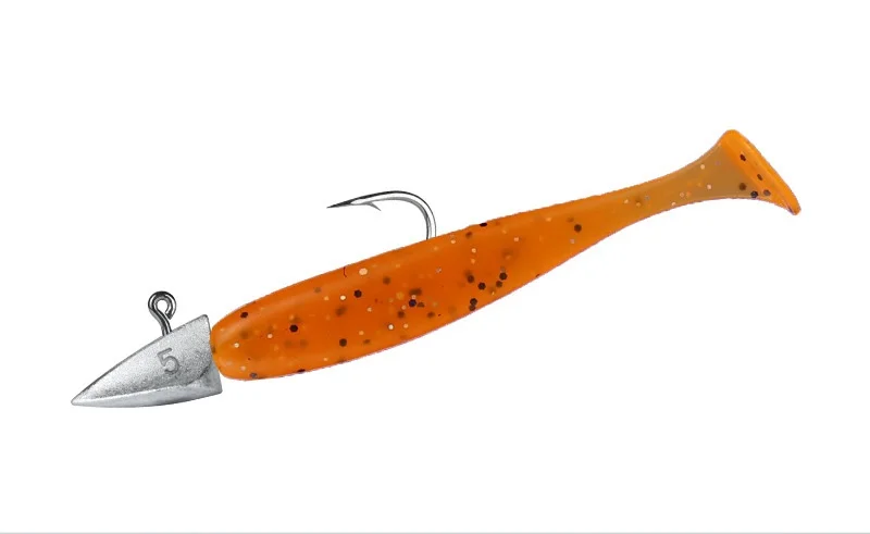 Angeln Jig Kopf Haken 4X Starke Dreieck Blei Kopf T Schwanz Wurm Haken Weiche Köder Angelhaken 20-30 Stück VERKAUF – Detail 2