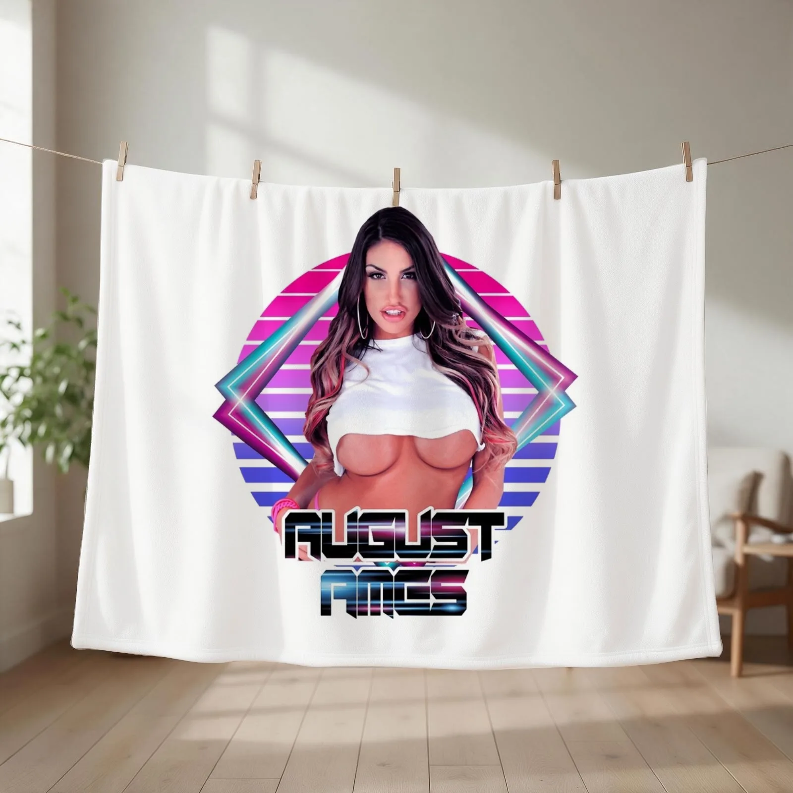 August Ames Throw Blanket couch cozy soft plush fuzzy picnic outdoor blanket