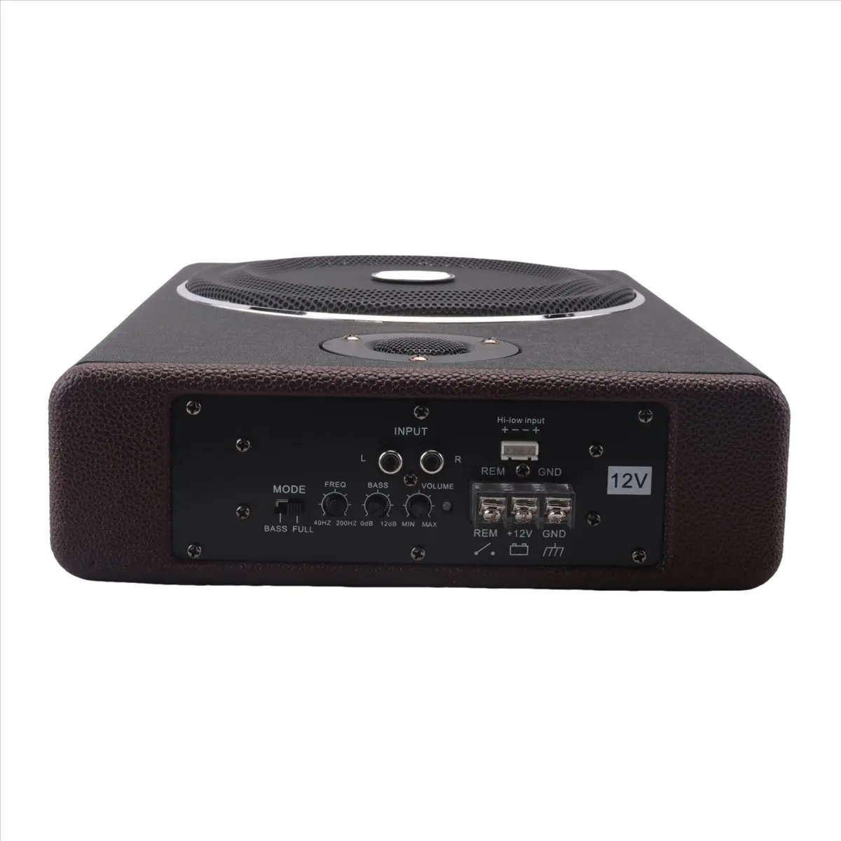 A98T Car Box Audio Underseat Active Amplified Subwoofer Slim Amplifier High Power Speaker 12V New