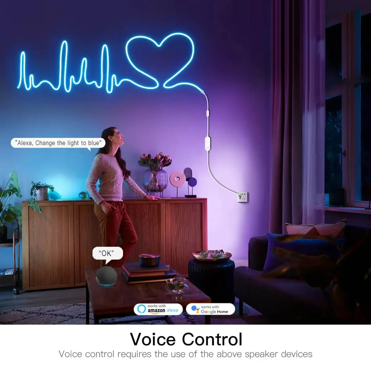 Zigbee Smart Neon Strip Light USB 5V Waterprood Support APP Control Music Sync Time Setting DIY Cuttable Work With Zigbee