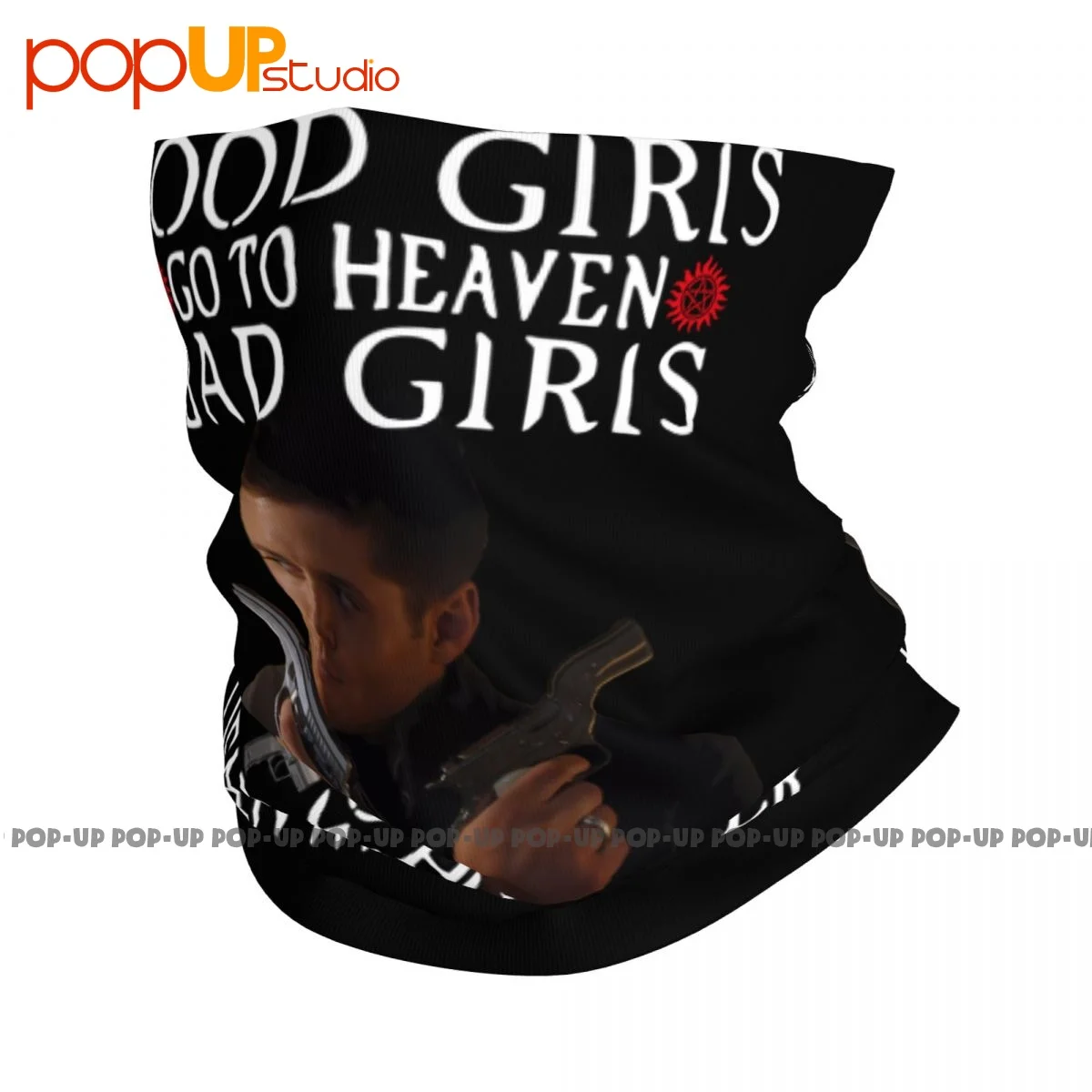 Supernatural Bad Girls Go To Hunting With Dean Winchester Neck Gaiter Bandana Scarf Face Mask