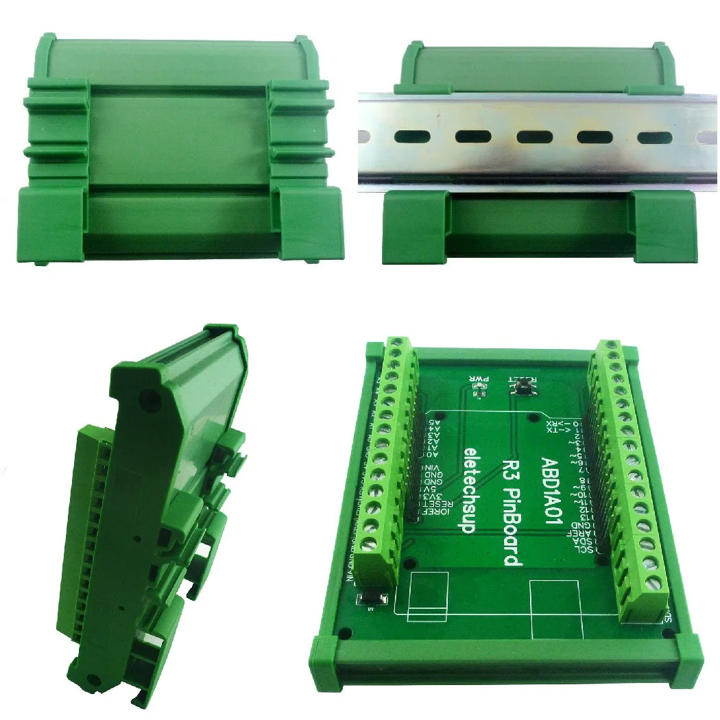 Integrated Circuit Terminal Block Adapter Module for Arduino UNO/MEGA2560/NANO/Pro Mini Board with DIN Rail Mount Screw