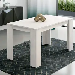 Mesa de Comedor moderna, mesa Fija, Modelo Berta , Medidas: 140 (Largo) x 80 (Ancho) x 75 cm (Alto)