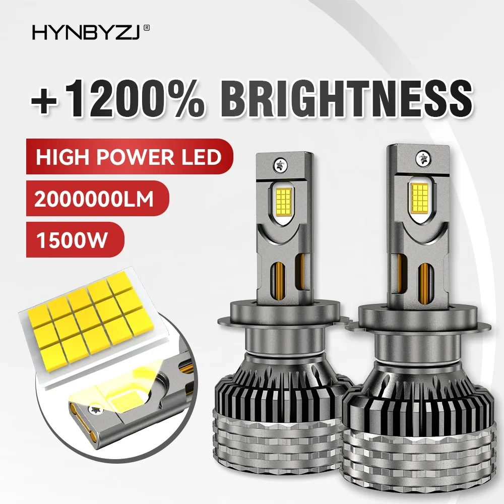 

HYNBYZJ H4 2000000LM Светодиодные фары 6000K H11 LED CANBUS H17 H1 H3 9005 HB3 9006 HB4 9007 9008 9012 Автомобильные фары высокой мощности