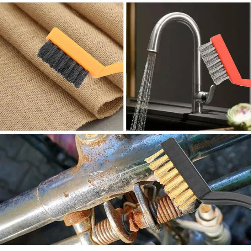 7 Inch And 9 Inch Wire Brush Steel Brass Nylon Cleaning Polishing Metal Rust Paint Remover