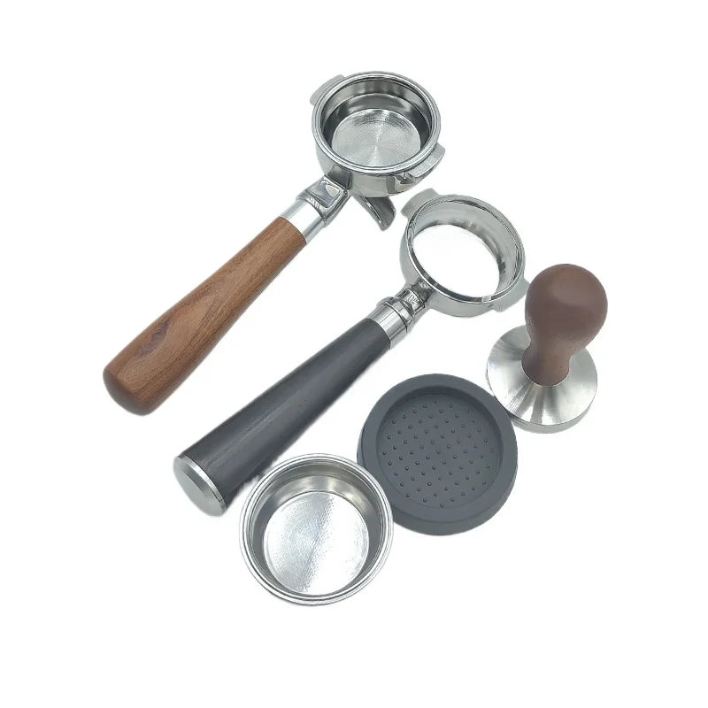 Applicable To58mm Italian XLVI/CIME Coffee Machine Stainless Steel Solid Wood Binaural Bottomless/horn Handle Filter