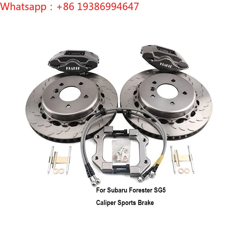 For KLAKLE New Modified Racing 4 Port Aviation Aluminum Alloy Forged Body Brake Caliper for Forester SG5