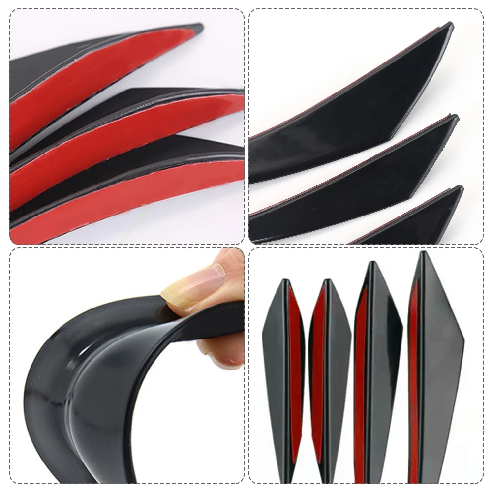 

6pcs Bumper Protection Strips PVC Durable Universal Fit Car Bumper Cover Protector Guard Trim for SUV Truck bumper lip