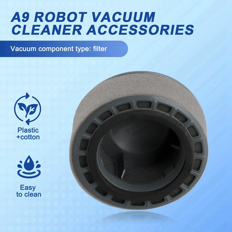 【Berserkk】Conjunto de filtro de algodão para filtros de aspirador de pó sem fio VIOMI A9 (VXXC09)