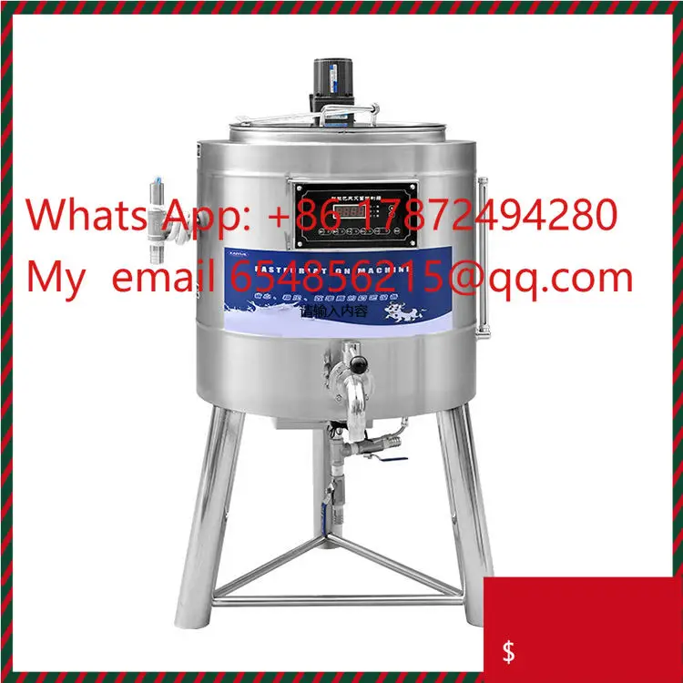 Best Selling Products Milk Pasteurization Machine 30L 50L 75L 100L Fruit Juice Fruit Puree Ketchup Yogurt Milk Pasteurizer
