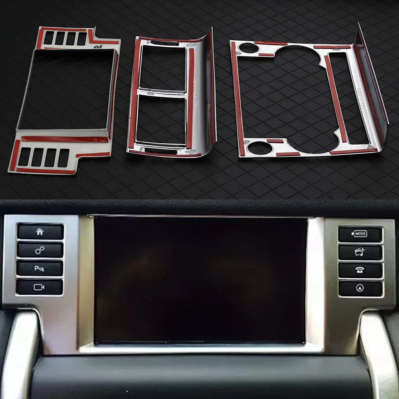 JEAZEA For Land Rover Discovery Sport 2015 2016-2019 ABS Silver Car Interior Decoration Frame Cover Sticker Accessories